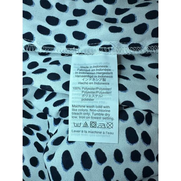 J Crew Black White Print Button Blouse Long Sleeve Work L6752 Minimalist XXS - Picture 9 of 11